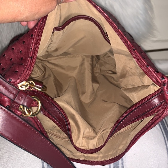 GIANI BERNINI OSTRICH SATCHEL BAG - Picture 6 of 12